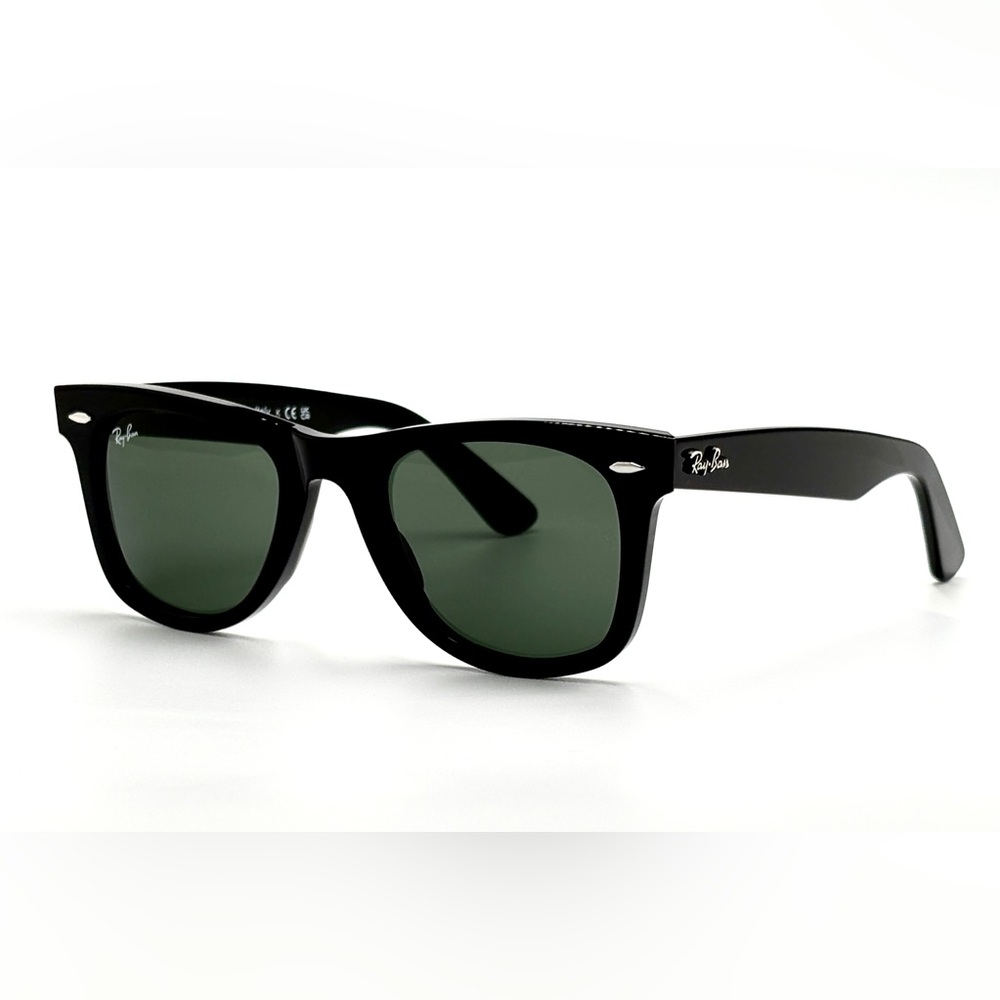 Rb2140 Ray-Ban Classic Sunglasses 54 mm 54-150 901 Black w Green G-15 Lens w/Box - Picture 5 of 12